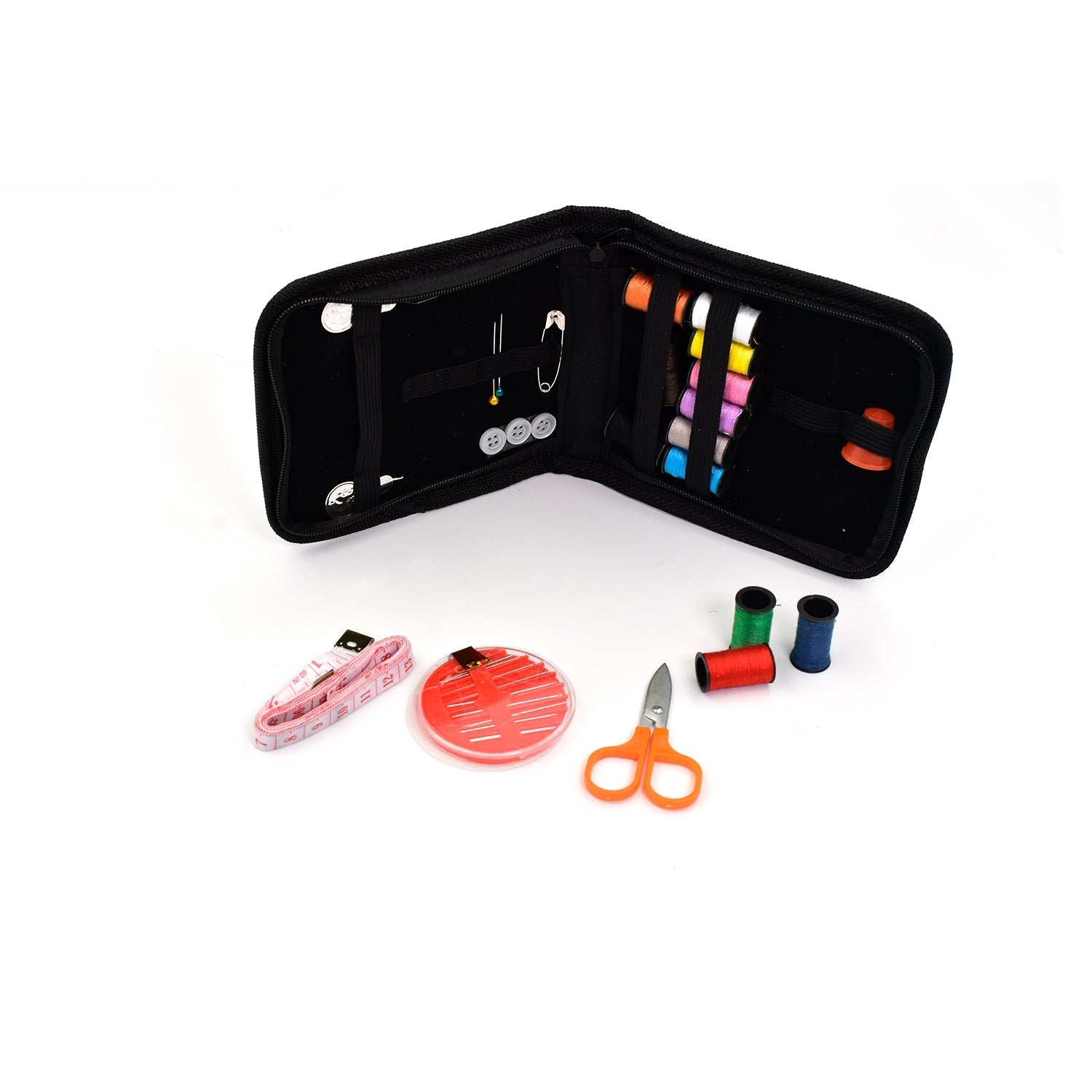 Sewing kit with various tools and accessories Sewing kit with various tools and accessories